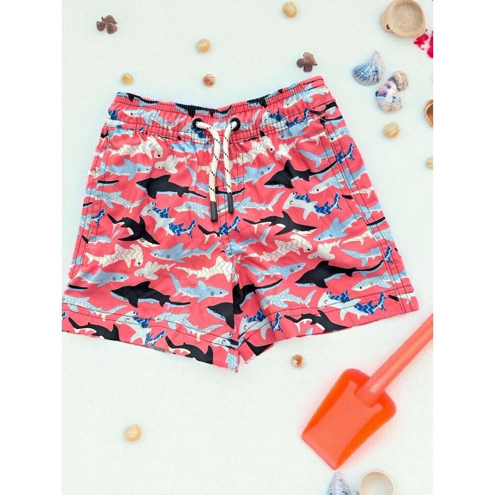 Boys Resort Swim Trunks With Built-In Liner By Member’s Mark 2T Sharks